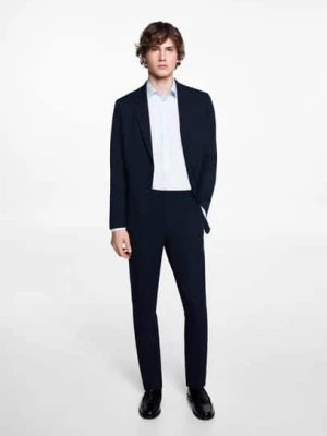 MANGO TEEN - Spodnie garniturowe slim fit ciemnogranatowy - - Chłopak