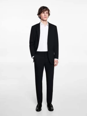 MANGO TEEN - Spodnie garniturowe slim fit czarny - - Chłopak