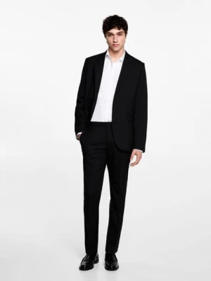 MANGO TEEN - Spodnie garniturowe slim fit czarny - - Chłopak