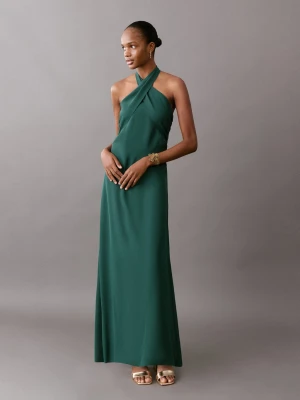 Sukienka dekolt halter ciemnoniebieski - Dziewczyna - - MANGO TEEN