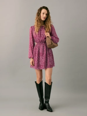 Sukienka ze wzorem paisley i wycięciami kasztanowy - Dziewczyna - - MANGO TEEN