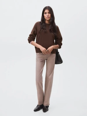 MANGO TEEN - Sweter z dzianiny brązowy - - Dziewczyna