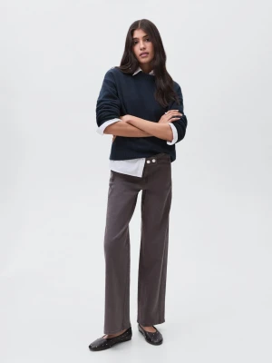 MANGO TEEN - Sweter z dzianiny granatowy - - Dziewczyna