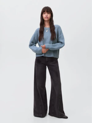 MANGO TEEN - Sweter z dzianiny oversize ciemnoniebieski - - Dziewczyna
