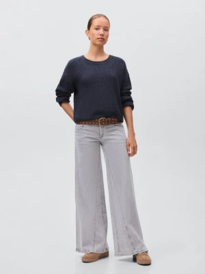 MANGO TEEN - Sweter z dzianiny oversize granatowy - - Dziewczyna
