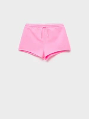 MANGO TEEN - Szorty comfy jaskraworóżowy - - Dziewczyna