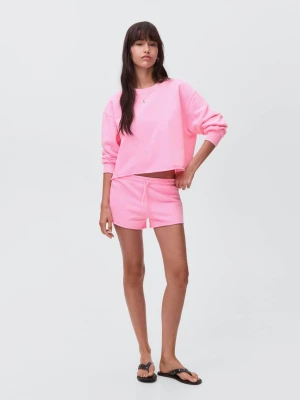 MANGO TEEN - Szorty comfy jaskraworóżowy - - Dziewczyna
