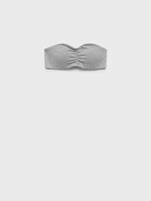 MANGO TEEN - Top bandeau jasnoszary - - Dziewczyna