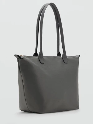 MANGO TEEN - Torba shopper z podwójnym uchwytem szary - Rozmiar uniwersalny - Dziewczyna