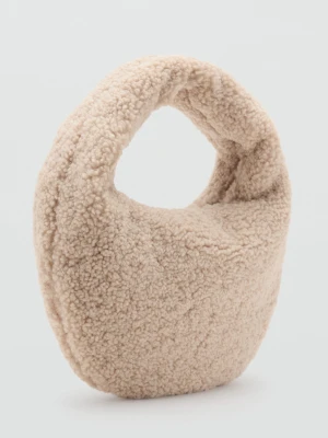 MANGO TEEN - Torba tekstura owieczka złamana biel - Rozmiar uniwersalny - Dziewczyna