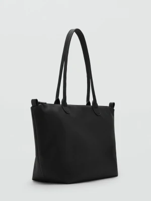 MANGO TEEN - Torba tote z imitacji skóry czarny - Rozmiar uniwersalny - Dziewczyna