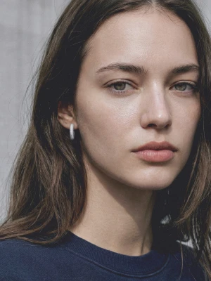 MANGO TEEN - Zestaw 2 kolczyków srebrny - Rozmiar uniwersalny - Dziewczyna