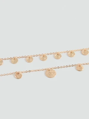 MANGO TEEN - Zestaw 2 naszyjników złoty - Rozmiar uniwersalny - Dziewczyna