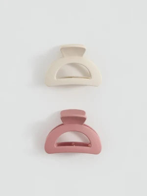 MANGO TEEN - Zestaw 2 spinek do włosów pastelowy róż - Rozmiar uniwersalny - Dziewczyna