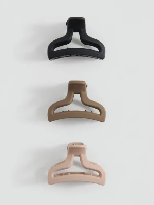 MANGO TEEN - Zestaw 3 spinek do włosów brązowy - Rozmiar uniwersalny - Dziewczyna