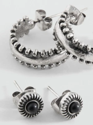 MANGO TEEN - Zestaw kolczyków srebrny - Rozmiar uniwersalny - Dziewczyna