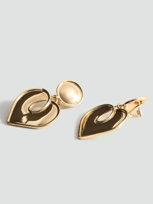 Teksturowane kolczyki w kształcie serca złoty - Kobieta - Rozmiar uniwersalny - MANGO