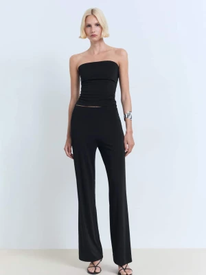 MANGO - Top bandeau czarny - - Kobieta