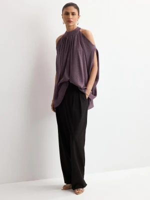 Top z odkrytymi ramionami purpurowy - Kobieta - - MANGO