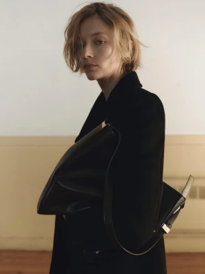 MANGO - Torba shopper z metalowym detalem czarny - Rozmiar uniwersalny - Kobieta