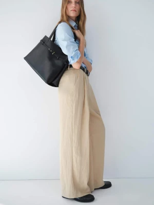 MANGO - Torba shopper z zawieszką czarny - Rozmiar uniwersalny - Kobieta