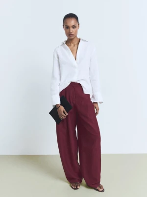 MANGO - Torebka pochette z plecionej skóry czarny - Rozmiar uniwersalny - Kobieta