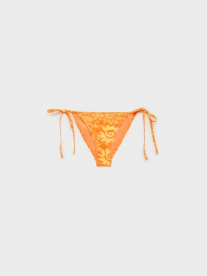 MANGO - Wzorzyste figi od bikini pomarańczowy - - Kobieta