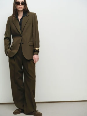 Zamszowe mokasyny z marszczonym czubkiem piaskowy - Kobieta - - MANGO