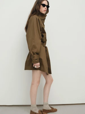 Żeglarskie mokasyny z zamszu brązowy - Kobieta - - MANGO