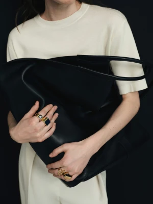 MANGO - Zestaw 3 pierścionków złoty - - Kobieta