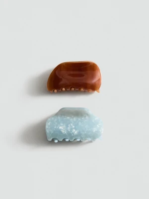 MANGO - Zestaw spinek do włosów z perłowym efektem błękitny - Rozmiar uniwersalny - Kobieta