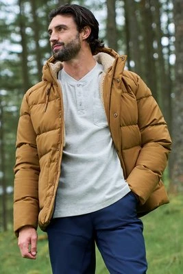 Manta męska ocieplana kurtka z podszewką typu borg - Light Brown Mountain Warehouse