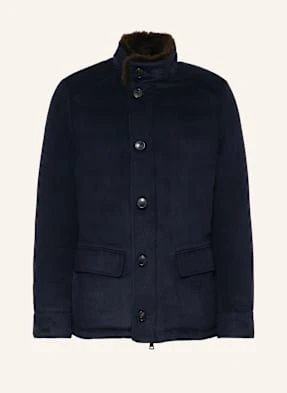 Manzoni 24 Kurtka Puchowa Ze Sztucznym Futrem blau