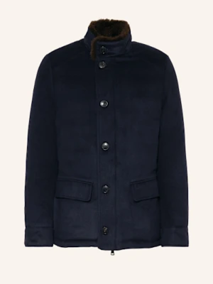 Manzoni 24 Kurtka Puchowa Ze Sztucznym Futrem blau