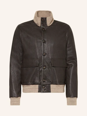 Manzoni 24 Kurtka Skórzana braun