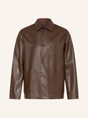 Manzoni 24 Kurtka Skórzana braun
