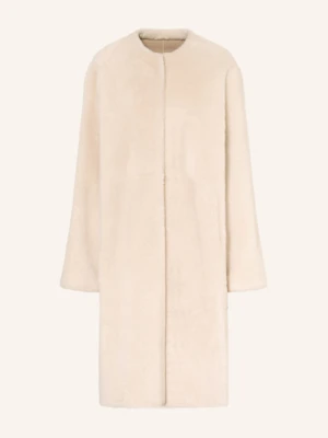 Manzoni 24 Płaszcz Skórzany Dwustronny beige