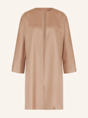 Manzoni 24 Płaszcz Wełniany Z Rękawami 3/4 braun