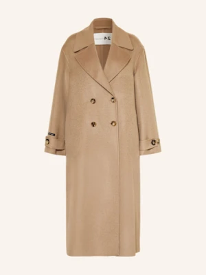 Manzoni 24 Wełniany Płaszcz Z Dodatkiem Kaszmiru braun