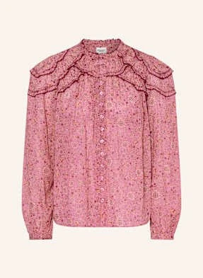 Marant Étoile Bluzka Christa Z Falbankami pink