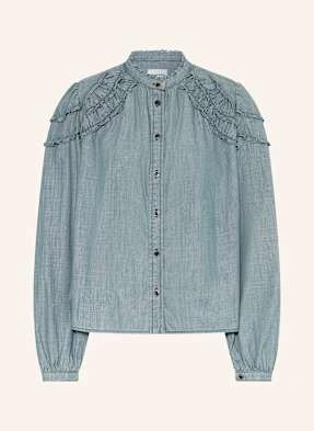 Marant Étoile Bluzka Milya Z Falbankami blau