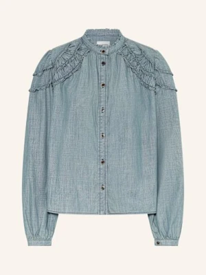 Marant Étoile Bluzka Milya Z Falbankami blau