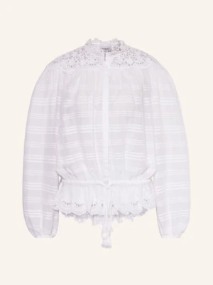 Marant Étoile Bluzka Polly Z Plisami weiss