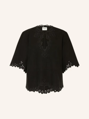 Marant Étoile Bluzka Shana Z Koronką I Rękawami 3/4 schwarz