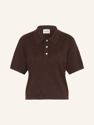 Marant Étoile Dzianinowa Koszulka Polo Althea braun CIEMNOBRĄZOWY