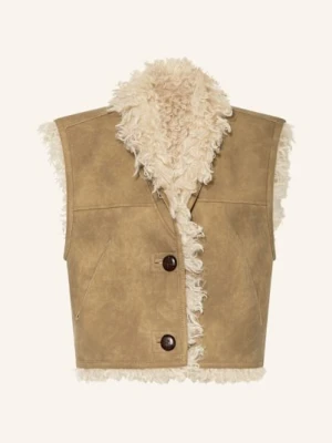 Marant Étoile Kamizelka Ze Sztucznego Futra Clara Dwustronna beige