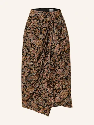 Marant Étoile Spódnica Zaine W Kopertowym Stylu schwarz