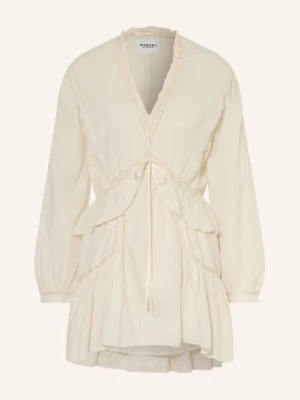 Marant Étoile Sukienka Damya Z Lnem I Koronką weiss