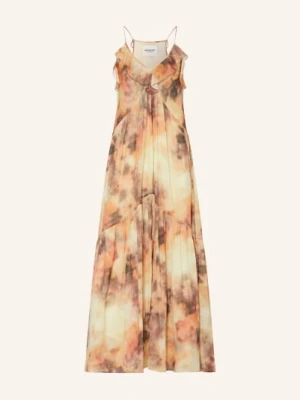 Marant Étoile Sukienka Vasmila Z Falbanami beige