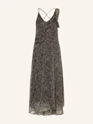 Marant Étoile Suknia Wieczorowa Luxie Z Falbanami schwarz